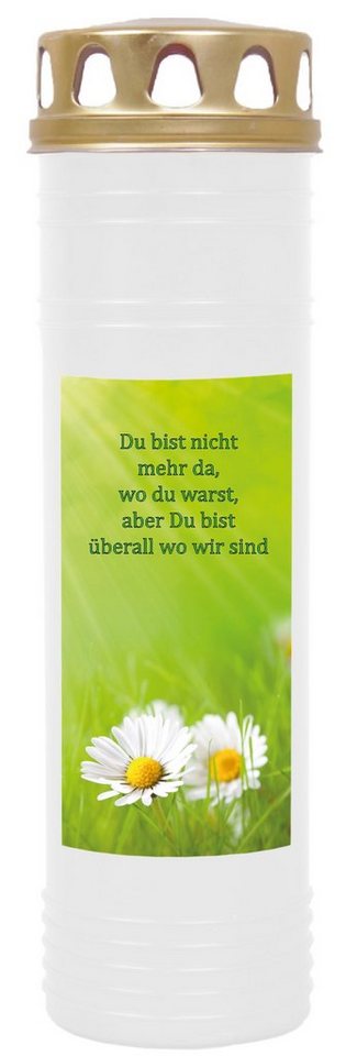 HS Candle Grabkerze GK-03712 (1-tlg), Grabkerze Brenndauer 100 Stunden viele vers. Variationen und Motive von HS Candle