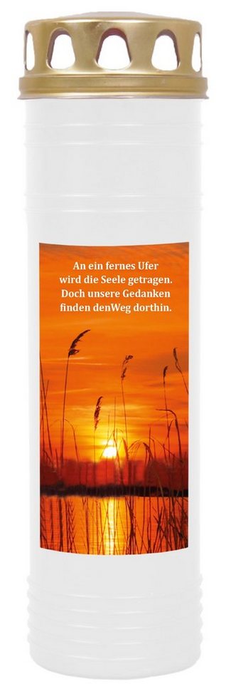 HS Candle Grabkerze GK-03712 (1-tlg), Grabkerze Brenndauer 100 Stunden viele vers. Variationen und Motive von HS Candle