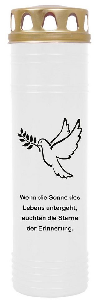 HS Candle Grabkerze GK-03712 (1-tlg), Grabkerze Brenndauer 100 Stunden viele vers. Variationen und Motive von HS Candle