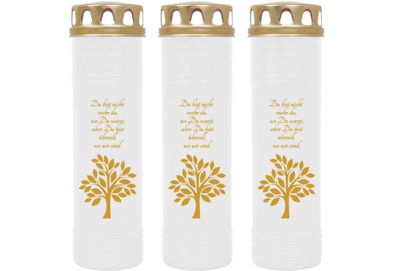 HS Candle Grabkerze GK-03712 (3-tlg), Grabkerze Brenndauer 100 Stunden viele vers. Variationen und Motive von HS Candle