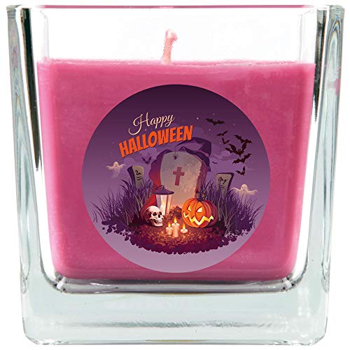 HS Candle "Halloween" Duftkerze im Viereck Glas - viele Motive zur Auswahl, Ideale Herbstdeko von HS Candle