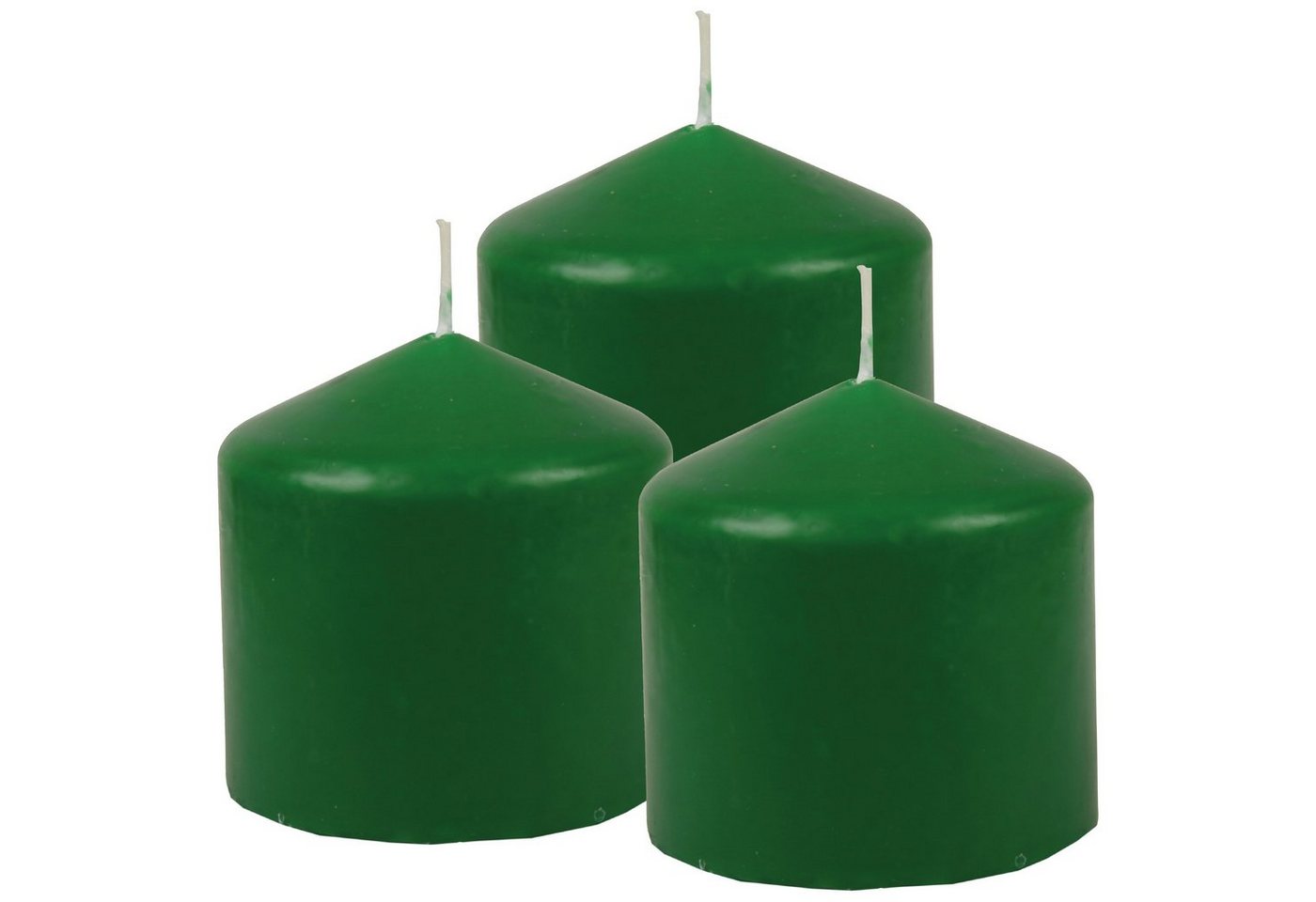 HS Candle Stumpenkerze Blockkerze (3-tlg), Wachskerzen Ø8cm x 8cm - Kerze in vielen Farben von HS Candle