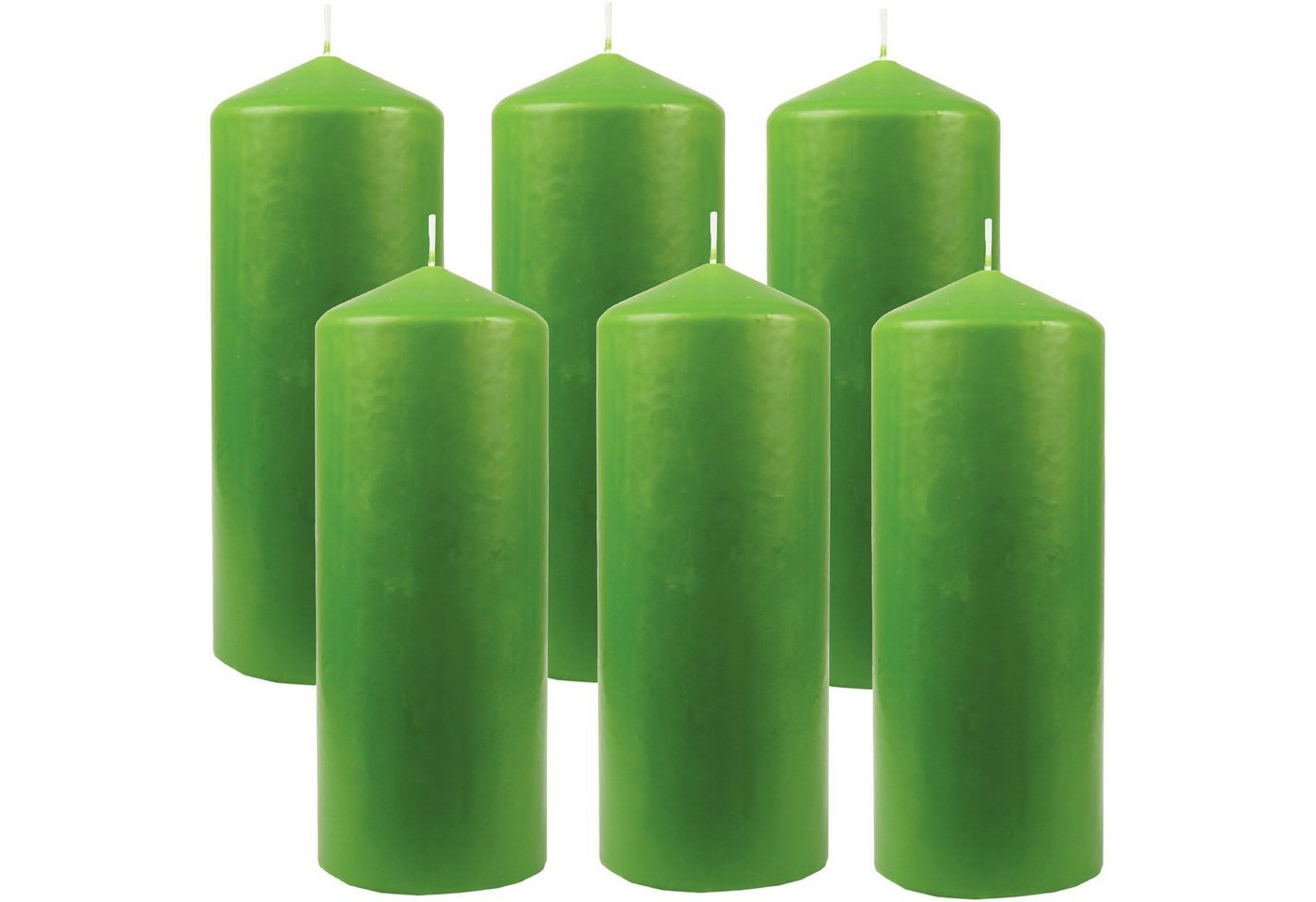 HS Candle Stumpenkerze Dekokerze (6-tlg), Wachskerzen Ø6cm x 17cm - Kerze in vielen Farben von HS Candle
