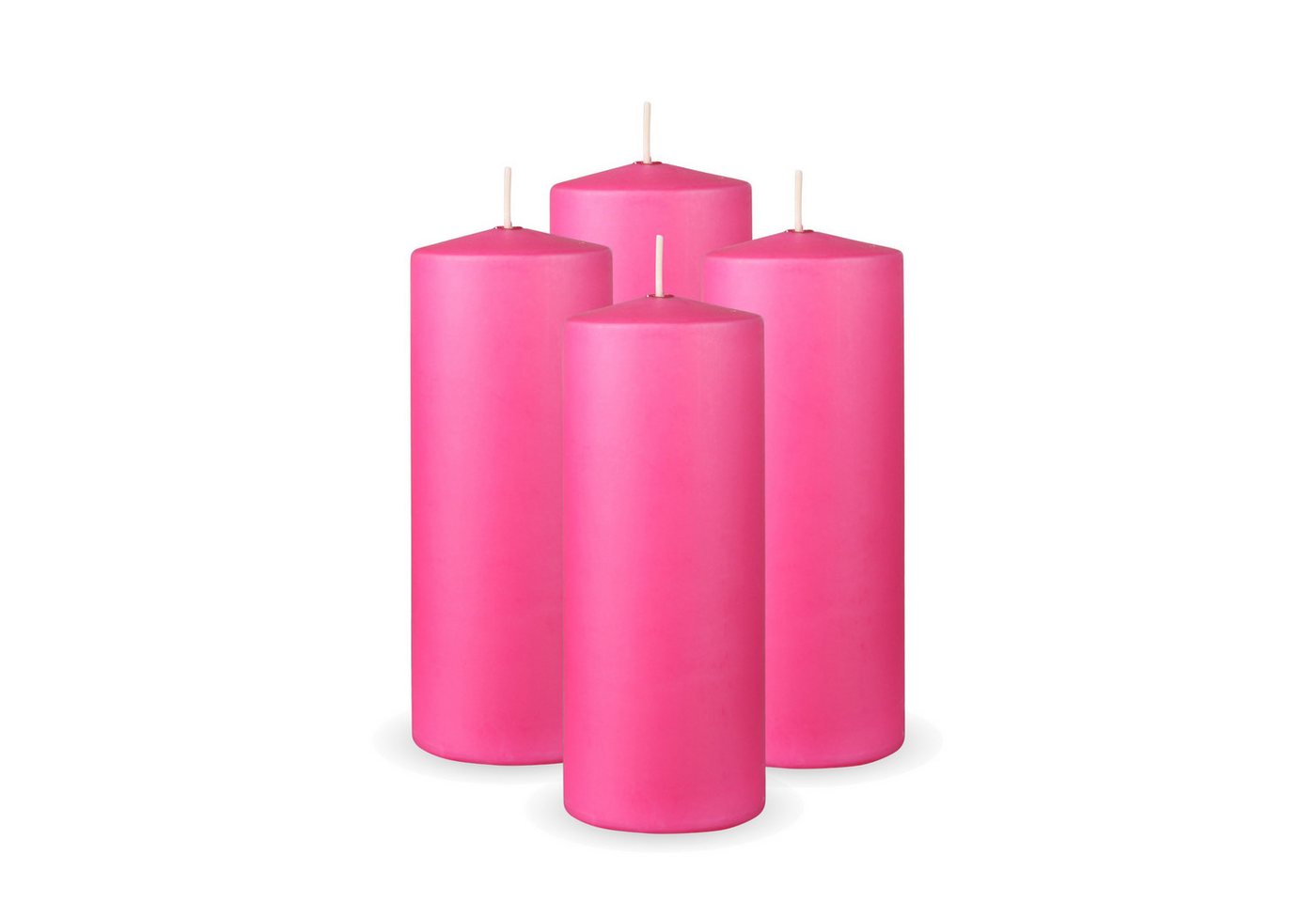 HS Candle Stumpenkerze Säulenkerze Ø7cm (4-tlg), Wachskerzen - unparfümierte Säulenkerzen - viele Farben/Größen von HS Candle