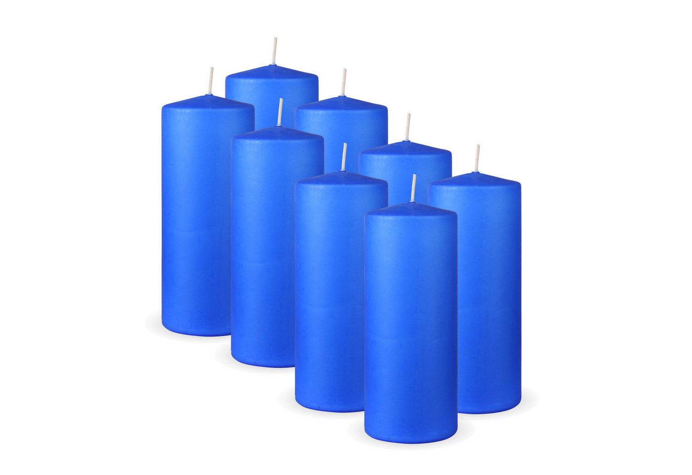 HS Candle Stumpenkerze Säulenkerze Ø7cm (8-tlg), Wachskerzen - unparfümierte Säulenkerzen - viele Farben/Größen von HS Candle