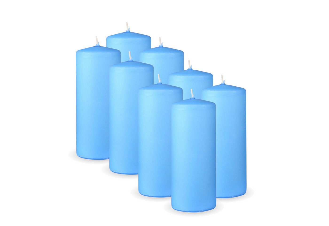 HS Candle Stumpenkerze Säulenkerze Ø7cm (8-tlg), Wachskerzen - unparfümierte Säulenkerzen - viele Farben/Größen von HS Candle