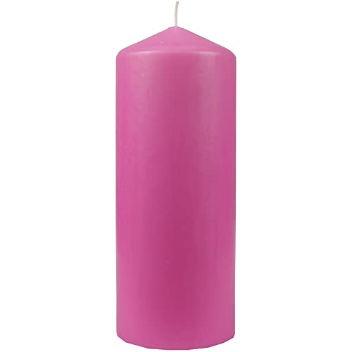 HS Candle Wachskerzen Rose Stumpenkerzen Ø6cm x 13,5cm - Kerze in vielen Farben, Lange Brenndauer - Hergestellt in EU - Kerzen Blockkerzen - Wachs von HS Candle