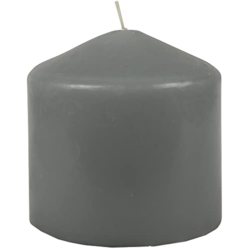 HS Candle Wachskerzen Stumpenkerzen Ø8cm x 8cm (Weiß) - Lange Brenndauer - Hergestellt in EU - Kerzen Blockkerzen - Wachs Stumpen von HS Candle