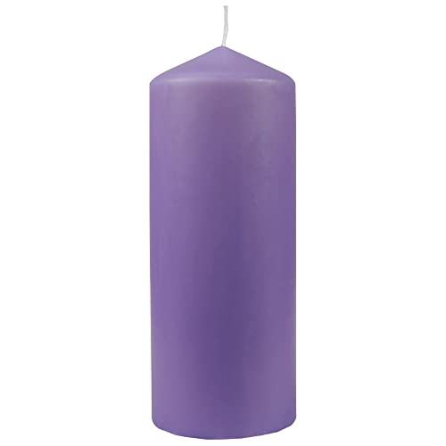 HS Candle Wachskerzen Stumpenkerzen Ø6cm x 17cm (viele Farben) - Lange Brenndauer - Hergestellt in EU - Kerzen Blockkerzen - Wachs Stumpen von HS Candle