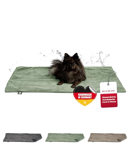HS-Hundebett® wasserdichte Hundedecke Sofa – Schutz vor Flecken – Atmungsaktiv & waschbar – Für Hunde & Katzen – Made in DE (Grün, 65x95cm) von HS-Hundebett