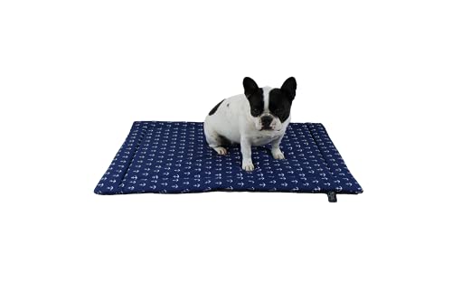 Made in Germany rutschfeste Hundedecke Sommer, Anker Blau, 75x115cm für kleine & große Hunde I weiche Kuscheldecke, waschbar, trocknergeeignet von HS-Hundebett