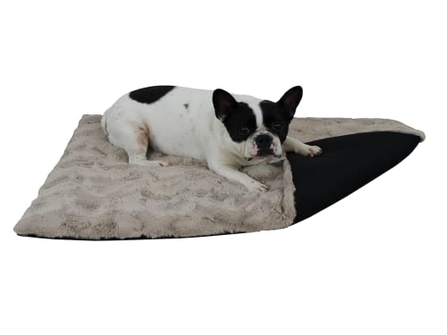 HS-Hundebett 95x135cm Sand rutschfeste Exklusivdecke in Unifarben I Antirutsch-Hundedecke Made in Germany I Weiche Kuscheldecke für große & kleine Hunde I waschbar bei 40° von HS-Hundebett