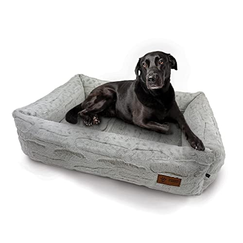 HS-Hundebett orthopädisches Kuschelbett Deluxe - Ice Creme 50 x 70 cm I Made in Germany waschbar bei 40° - XS von HS-Hundebett