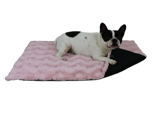 HS-Hundebett 75x115cm Rose rutschfeste Exklusivdecke in Unifarben I Antirutsch-Hundedecke Made in Germany I Weiche Kuscheldecke für große & kleine Hunde I waschbar bei 40° von HS-Hundebett