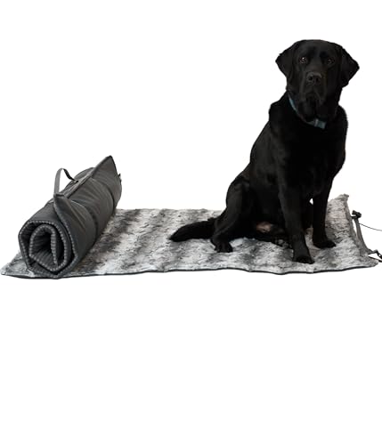 Made in Germany Outdoor Hundedecke, Shadow, 85 x 120 cm I robuste & wasserfeste Reise-Hundedecke I waschbar bei 40° - mit 3 cm Vlies-Füllung, von HS-Hundebett