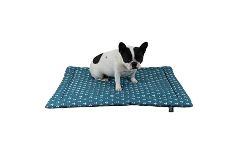 Made in Germany hochwertige Sommer Hundedecke, Anker Petrol, 45x65cm für kleine & große Hunde I weiche Kuscheldecke, waschbar, trocknergeeignet von HS-Hundebett