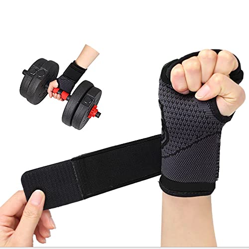 2 Set Handgelenk-Bandage, Handgelenkstütze schont und unterstützt das Gelenk, handbandage Sport,Verstellbar mit Band,Männer Frauen Rechts Linke, Hand Bandage,Krafttraining,Wrist Wrap Support von HSAJS