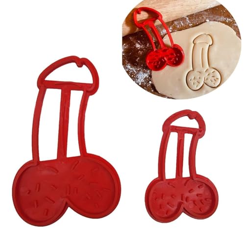 2stk Kirsche Ausstechformen Set Weihnachten Fondant Ausstecher Set Keksausstecher Kinder Cookie Cutter Sanwich Gemüse Obst Ausstecher Brotausstechformen für Backzubehör Torten Deko von HSAJS