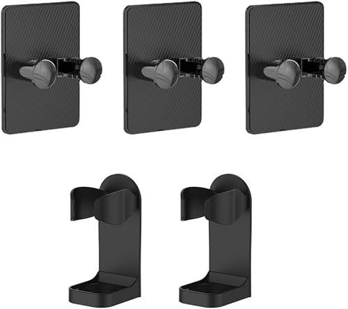 HSAJS 5 Stück Rasiererhalter Set Wandmontage Rasierer Aufbewahrung Selbstklebend Rasierständer Badezimmer Organizer Rasierhalterung von HSAJS