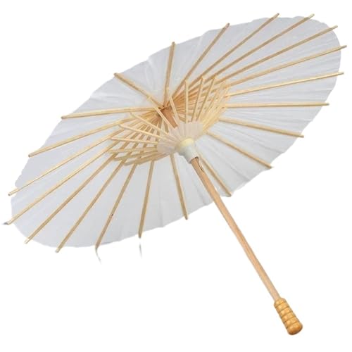 10 Stück 60/80 cm Regenschirme Papier Dekorativer chinesischer japanischer Sonnenschirm Regenschirm DIY geöltes Papier Malerei Regenschirme Handwerk für Hochzeit (Farbe: Durchmesser 80 cm) von HSATC