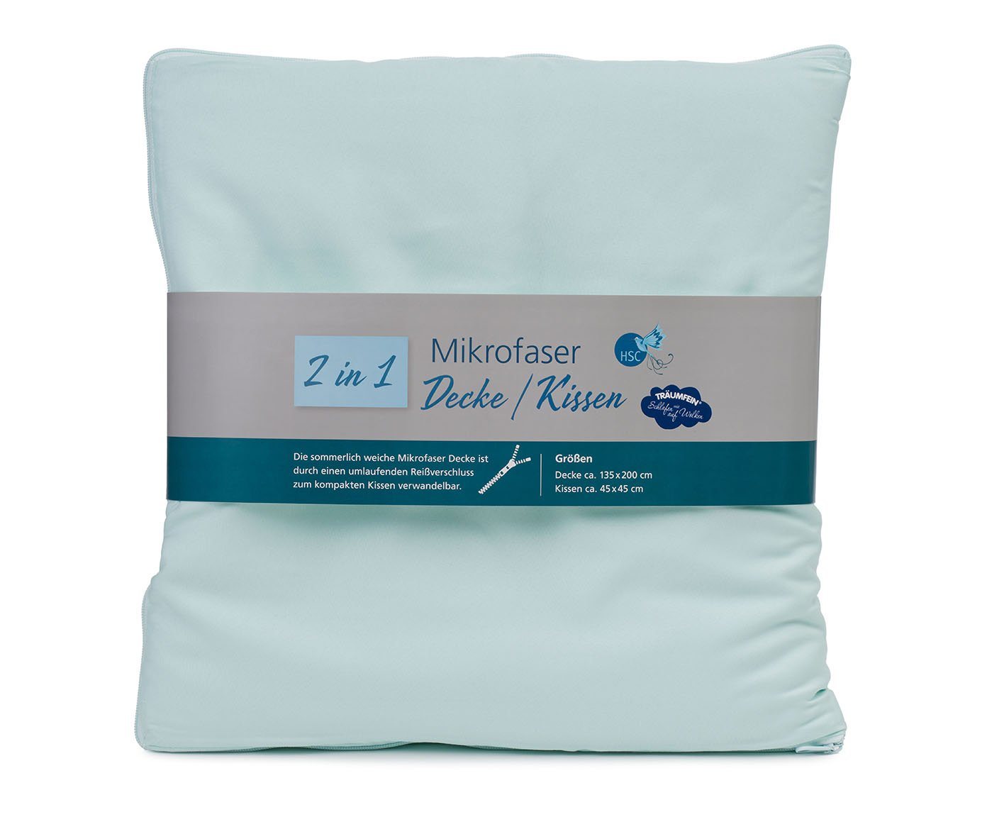 Microfaserbettdecke, 2 in 1, Decke und Kissen, HSC Home-Style-Creation GmbH, Bezug: 100% Polyester Mikrofaser, Wohlige Wärme sorgt für einen angenehmen Schlaf von HSC Home-Style-Creation GmbH