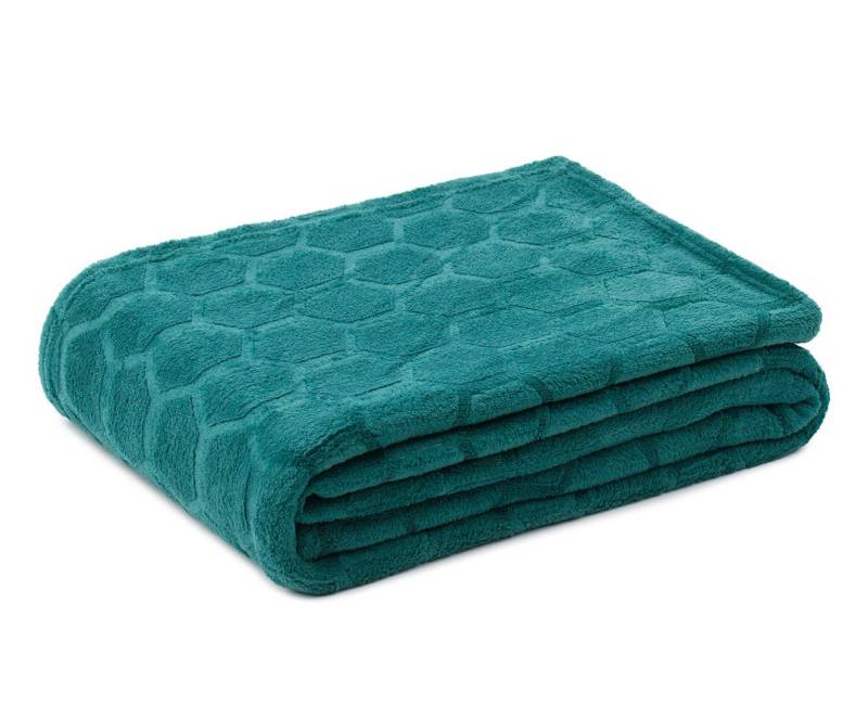 Wohndecke Flanell mit Wabenstruktur, HSC Home-Style-Creation GmbH, in vier Farben, weich und anschmiegsam von HSC Home-Style-Creation GmbH