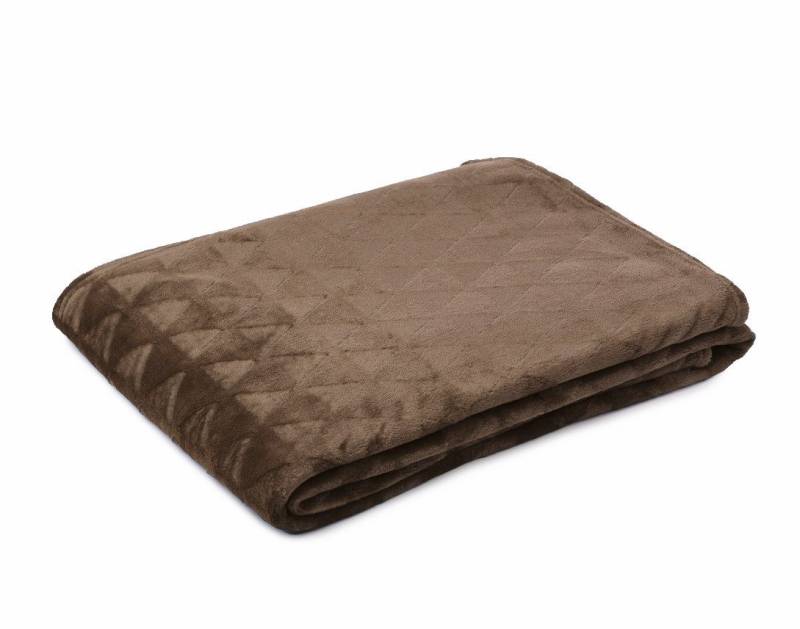 Wohndecke Mikrofaser Jacquard Decke, hoch tief geprägt im Design Triangle, HSC Home-Style-Creation GmbH, weich und anschmiegsam von HSC Home-Style-Creation GmbH