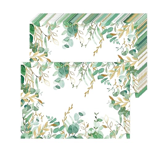 Papier-Tischsets, Einweg-Tischsets, 50 Stück, Eukalyptus-Grün, 40,6 x 27,9 cm, grüne Blätter, Platzsets für Frühling, Sommer, Esstisch, Hochzeit, Partyzubehör Papier-Tischsets, Einweg-Tischsets, 50 Stück, Eukalyptus-Grün, 40,6 x 27,9 cm, grüne Blätter, Platzsets für Frühling, Sommer, Esstisch, Hochzeit, Partyzubehör von HSDSH