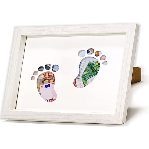 HSDSH Geldgeschenk Geburt, Taufgeschenke für Mädchen Jungen, Geschenk für Taufe, Kommunion, Konfirmation, Baby Shower, Holzrahmen, 17x23cm, stabiles MDF-Holz, bruchsicheres Acrylglas HSDSH Geldgeschenk Geburt, Taufgeschenke für Mädchen Jungen, Geschenk für Taufe, Kommunion, Konfirmation, Baby Shower, Holzrahmen, 17x23cm, stabiles MDF-Holz, bruchsicheres Acrylglas von HSDSH