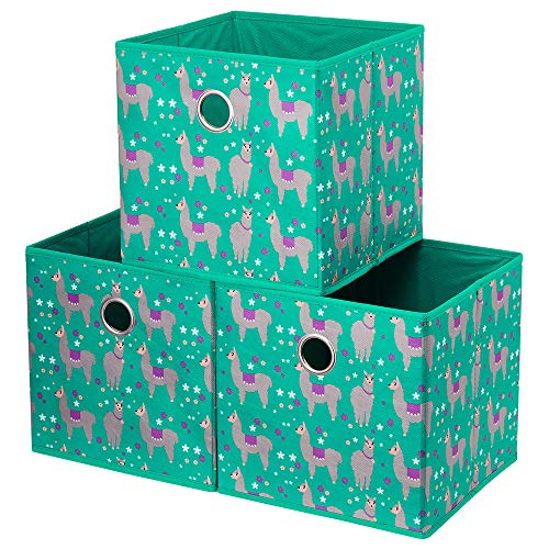 HSDT-Aufbewahrungsbox, 25,4 x 25,4 x 25,4 cm, faltbar, Stoff, 1 Metallloch, kompatibel mit Cube Organizer, zum Ordnen von Unordnung, (3er-Set) QY-SC16-3 von HSDT