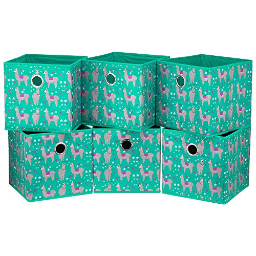 HSDT-Aufbewahrungsbox, 25,4 x 25,4 x 25,4 cm, faltbar, Stoff, 1 Metallloch, kompatibel mit Cube Organizer, zum Ordnen von Unordnung, (6er-Set) QY-SC16-6 von HSDT