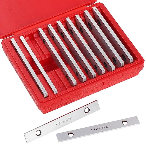 HSEAMALL 10 Paar Parallelblöcke, 0,3 cm Stahl-Parallel-Set, 1,27 cm bis 4,8 cm, dünnes Parallelstangen-Set für Fräsmaschinen-Drehmaschine von HSEAMALL