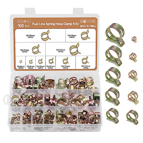 HSEAMALL 100 STÜCKE 6-20mm Kraftstoffleitung Schlauchschellen, benzinschlauch klemmen set Wasserrohr Luftschlauch Silikon Vakuum Schlauchschelle 10 Größe HSEAMALL 100 STÜCKE 6-20mm Kraftstoffleitung Schlauchschellen, benzinschlauch klemmen set Wasserrohr Luftschlauch Silikon Vakuum Schlauchschelle 10 Größe von HSEAMALL