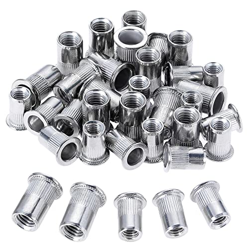 HSEMALL 100Stück Nietmuttern M6 M8,Flachkopf Gewindenieten Blindnietmuttern Einnietmutter für Metall Kunststoff HSEMALL 100Stück Nietmuttern M6 M8,Flachkopf Gewindenieten Blindnietmuttern Einnietmutter für Metall Kunststoff von HSEAMALL