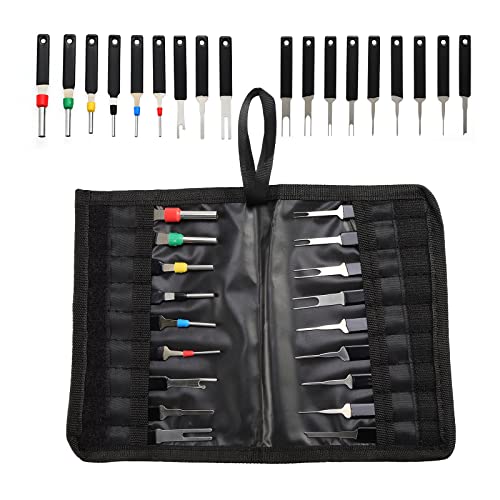 HSEAMALL 18-teiliges Auto-Terminal-Entfernungs-Werkzeug-Kit, Drahtverbinder-Auszieher-Abzieher-Stift-Release-Reparatur-Entferner-Schlüsselwerkzeuge von HSEAMALL