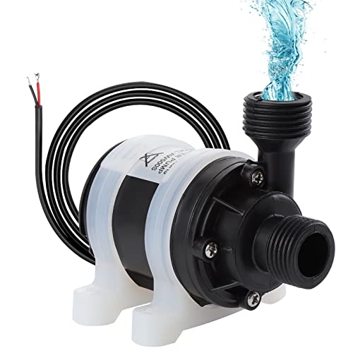 HSEAMALL DC 12V Mini-Wasserpumpe, bürstenlose Tauchwasserpumpe 800L/H 5M mit Silikonhalterung, Amphibienpumpe für Teich, Aquarium, Solarbrunnen, Poolwasserzirkulation von HSEAMALL