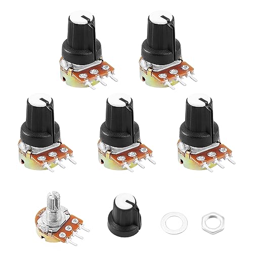 HSEAMALL Linear Taper Rotary Volume B Typ Potentiometer Pot 5Pack 10K OHM 3 Terminal von HSEAMALL