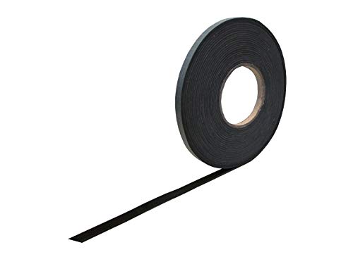 HSF EPDM/SBR Dichtband schwarz 10mm x 1mm, 10m Rolle, selbstklebend von HSF