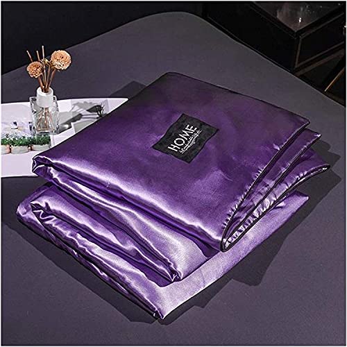 HSF Sommer Satin Seide Steppdecke Reine Farbe Bettwäsche Set Decke Steppdecke Große Sommer Quiltwaschbare dünne Abschnitt Klimatisierungsdecke für Home Schlafzimmer Bettdecken von HSF