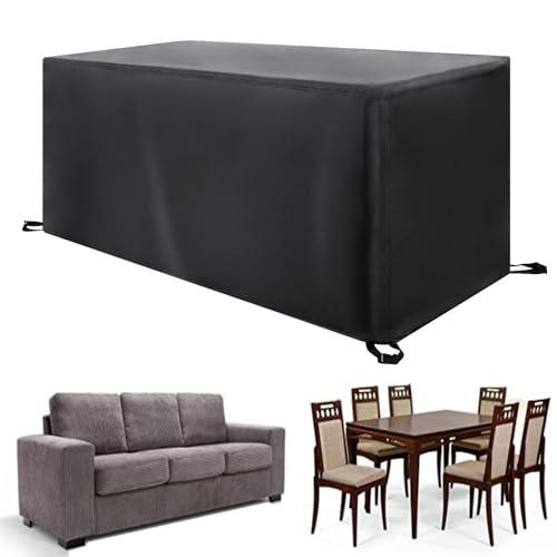 Abdeckung für Gartenmöbel - 190x130x100cm(LxWxH) Rechteckig Schutzhülle Möbelsets 420D Oxford Gewebe Wasserdicht Staubdicht Winddicht UV-Beständig Freien Tische Stühle Terrasse Gartenmöbel Abdeckung von HSFFBHFBH