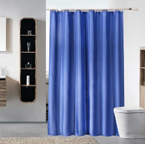 Blauer Duschvorhang Badvorhang Moderner wasserdichter Polyester-Badvorhang für Badezimmerdekoration mit 12 Haken 100x180cm/39x71in(WxH) von HSFFBHFBH