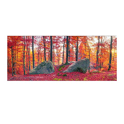 HSFFBHFBH Wandbilder Leinwandbilder Herbst Baum Wald Wandbilder Landschaftsbilder Poster und Kunstdrucke Kunst Wohnzimmer Dekor 60x180cm (23.6"x70.9) Kein Rahmen von HSFFBHFBH