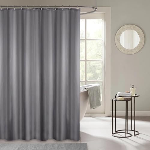 HSFFBHFBH Wasserdichter Duschvorhang, Reine Farbe, transparent, weiß, Badezimmer-Vorhang zum Baden mit Haken für einfache Heimdekoration 110x220cm/43x87in(WxH) von HSFFBHFBH