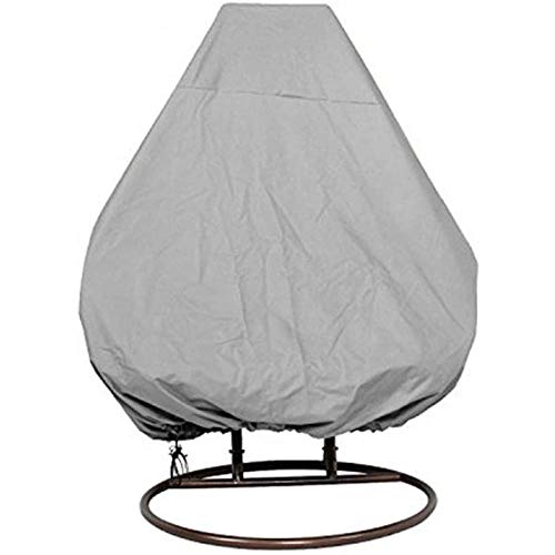 HSGAV Hängesessel Abdeckung 2 Personen, 232x203cm, Eierschaukel Stuhlbezüge, Schwebesessel Outdoor Schaukelstuhl, 210D Oxford Wasserdichter Winddichter Anti-uv,Grau von HSGAV