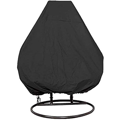 HSGAV Hängesessel Abdeckung 2 Personen, 232x203cm, Eierschaukel Stuhlbezüge, Schwebesessel Outdoor Schaukelstuhl, 210D Oxford Wasserdichter Winddichter Anti-uv,Schwarz von HSGAV