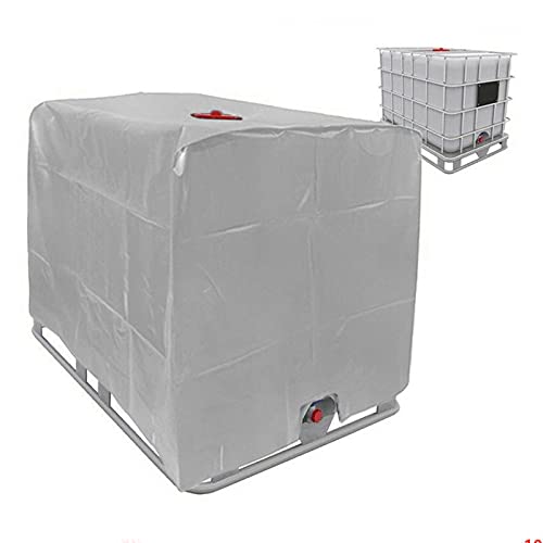 HSGAV IBC Tank Abdeckung IBC Container Cover IBC Tote Cover Wassertankabdeckung Regenfass Wassertank Schutzhülle 210D Sonnenschutz Oxford Tuch Regendichte Sonnenschutzhaube,Grau,800L 120 * 80 * 116cm von HSGAV