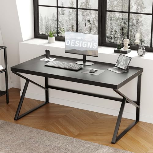HSH Schreibtisch Computertisch als Moderner PC Tisch und Bürotisch für Home Office aus Metall und Holz für Wohnzimmer Schlafzimmer Arbeitszimmer Schwarz 140cm HSH Schreibtisch Computertisch als Moderner PC Tisch und Bürotisch für Home Office aus Metall und Holz für Wohnzimmer Schlafzimmer Arbeitszimmer Schwarz 140cm von HSH