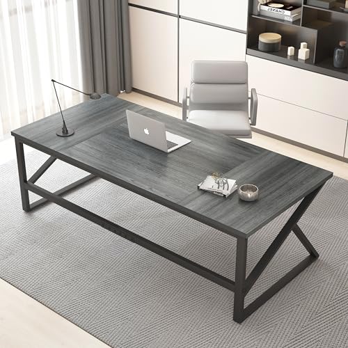 HSH Extra Langer Computertisch – Industrieller Schreibtisch aus Metall und Holz für Homeoffice, große Arbeitsfläche für 2 Personen, ideal für Büro, Wohnzimmer oder Schlafzimmer, dunkelgrau, 180 cm HSH Extra Langer Computertisch – Industrieller Schreibtisch aus Metall und Holz für Homeoffice, große Arbeitsfläche für 2 Personen, ideal für Büro, Wohnzimmer oder Schlafzimmer, dunkelgrau, 180 cm von HSH