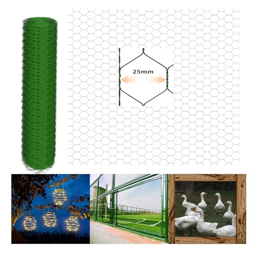 0.5M x 25M PVC beschichtetes Geflügel Netz Hühnerdraht 25mm Löcher Rustikales Metallgitter, das Kaninchen Tier Zaun für Haustier Netze, Boden Estrich Verstärkung 0.5M x 25M PVC beschichtetes Geflügel Netz Hühnerdraht 25mm Löcher Rustikales Metallgitter, das Kaninchen Tier Zaun für Haustier Netze, Boden Estrich Verstärkung von HSHa