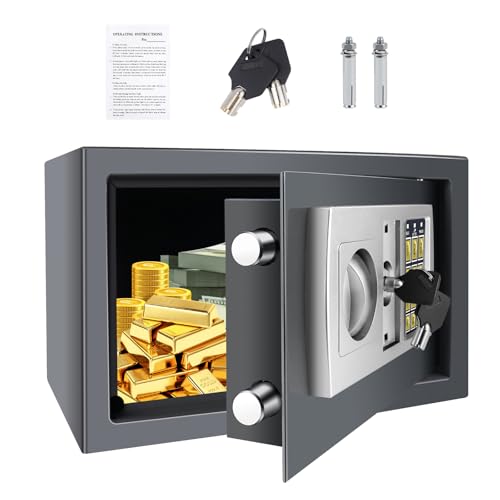 8.5L Tresor Für Zuhause, Diebstahlsicherer Elektronischer Safe Mit 2 Schlüsseln, Tresor feuerfest wasserdicht, Digitaler Sicherheitsbox Für Wertsachen Wie Geldpistolen und Bargeld 8.5L Tresor Für Zuhause, Diebstahlsicherer Elektronischer Safe Mit 2 Schlüsseln, Tresor feuerfest wasserdicht, Digitaler Sicherheitsbox Für Wertsachen Wie Geldpistolen und Bargeld von HSHa
